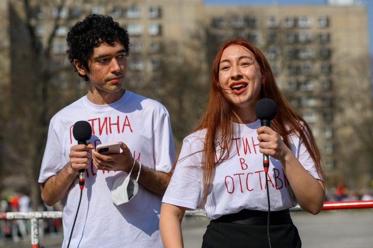 Activists stage global climate protest, slam Ukraine war.