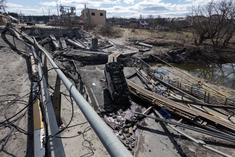Ukrainian forces retake areas near Kyiv amid fear of traps.