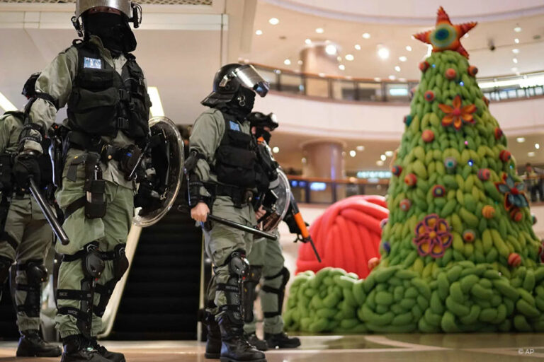 Hong Kong protesters returned to streets on Christmas Day