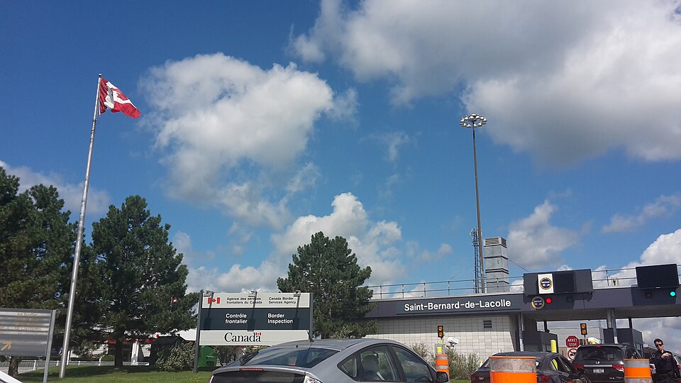 Border Crossing Between Us And Canada