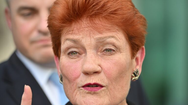 Hanson holds empty press conference as Australian media coverage shifts