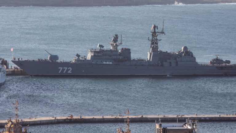 **Russian Warship Conducts Live-Fire Drill Near UK Shipping Corridor**