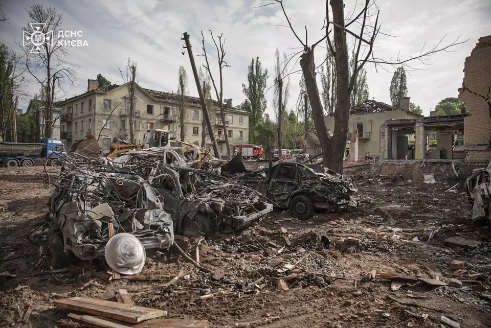 Kyiv Apartment Building Destroyed By Russian Attack