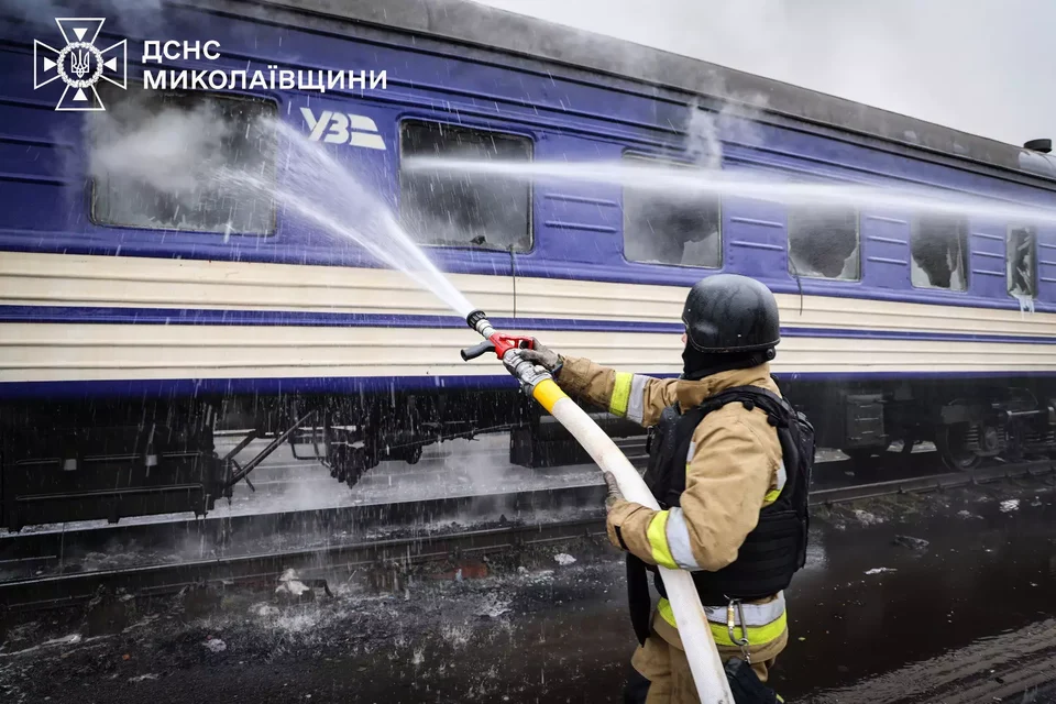 Russian Attack On Ukraine Train