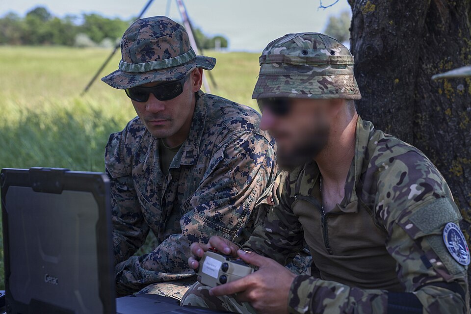 Ukrainian Naval Officers With Drones